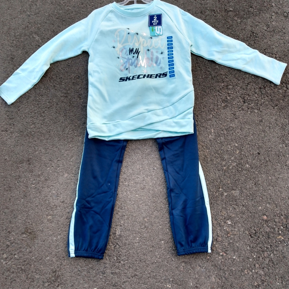 Girls 10/12 & 14/16 skechers 2 piece sweat outfit